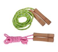 KOCKSHION 2 Pièces Corde Élastique D'entraînement D'endurance 2,7m en Bois et Brûle-calories Poignée Confortable pour Adolescents et Adultes Maison et Extérieur
