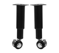 KOCKSHION 2 Pièces Meubles Métalliques Réglables avec roulettes Pivotantes Support pour Table Bureau Canapé Lit Buffet Desserte Hauteur Ajustable