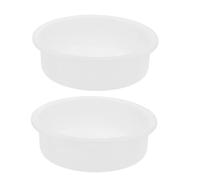 KOCKSHION 2 pièces Moule Silicone Rond pour Résine et DIY Plateau et Dessous de Créatif Finition Lisse Professionnelle Compatible Cire et Matériaux Divers