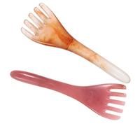 KOCKSHION 2 pièces Peigne de Massage Crânien Résine avec Griffe Outil de Soins Capillaires pour Stimulation et Relaxation Du Couleur Rose Violette et Standard