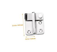 KOCKSHION 2 pièces Serrure Porte Coulissante Acier Inoxydable Résistante avec Loquet de Sécurité pour Cadenas Protection Anti-effraction pour Portail et Porte Intérieure Gauche et Droit