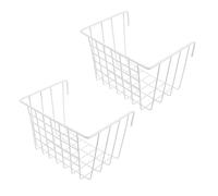 KOCKSHION 2 Pièces Support Suspendu pour Foin de Lapin et Cadre Métallique Porte Herbe Mural Compact pour Petits Animaux comme et Chinchillas Facile à Nettoyer Remplir Blanc