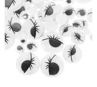KOCKSHION 200 pièces Autocollants Yeux Animaux Autocollants Adhésifs pour Artisanat DIY Yeux Mobiles avec Cils Sûr pour Poupées Cartes Anniversaire et Décorations