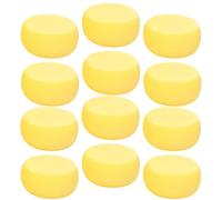KOCKSHION 24 Éponges Rondes Jaunes Visage, Multifonctionnelles, Utilisables Sèches ou Humides, Paquet de 24, Maquillage et Nettoyage en Déplacement