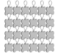 KOCKSHION 24pièces Porte-clés Mdf Os pour Sublimation DIY Accessoires Transfert Thermique Support Étiquettes Personnalisables Kit de Création Simple