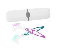 KOCKSHION 2ensemble Brosse à Dents Ergonomique Double Face Légère Avec Étui De Rangement Kit De Voyage Pratique Pour Nettoyage Hygiène Bucco- Optimale