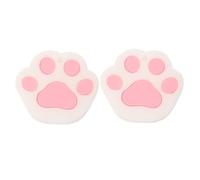 KOCKSHION 2pièces Cache-clés Forme De Patte De Chat Étuis à Clés Silicone Couvre-clé Pour Maison Appartement Accessoires Blanc Lot