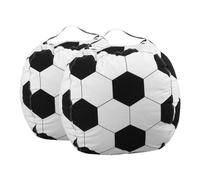 KOCKSHION 2pièces Housse De Rangement pour Peluches Forme De Football Lot de Organisateur De Jouets pour Garçon Fille Grand Format pour Chambre Design Amusant Et Pratique