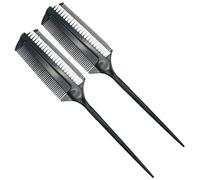 KOCKSHION 2pièces Pinceaux Applicateurs de Teinture Capillaire Professionnels Brosses Compactes pour Coloration et Soins Peignes à Queue Double Face pour Coiffure Maison et Salon