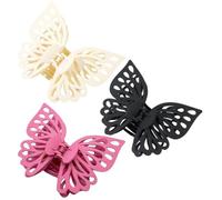 KOCKSHION 3 Pièces Grosse Pince à Cheveux Mate en Forme de, Accessoire Coiffure en ABS et PS, Ne Tirez Pas les Cheveux, pour Femme au Quotidien