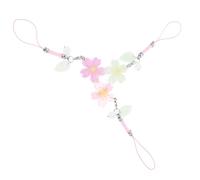 KOCKSHION 3 Pièces Lanières de Téléphone Fleurs Charmes Décoratifs pour Téléphone Colorées pour Accessoires de à et Clés USB Rose Bleu Jaune