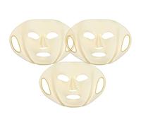 KOCKSHION 3 Pièces Masque Facial Réutilisable Silicone Couvre-masque Doux et Ajustable Maintien Anti-glisse pour Soins Visage Intensifs et Confort