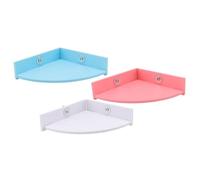 KOCKSHION 3 pièces Plateforme pour Cage de Petits Animaux avec Vis Plateau pour Hamsters Cochons Accessoire Stable et Facile à Installer Rose Bleu Blanc