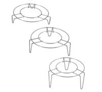 KOCKSHION 3 pièces Supports Vapeur Inox Tripodes avec Coussins Isolants Résistants Chaleur pour Cuisson Vapeur Multifonctionnelle à