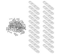 KOCKSHION 30 Pièces Plaque de Fixation pour Assemblage et Renforcement de Structures Acier Inoxydable pour Réparation Connecteur Robuste