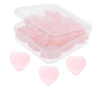 KOCKSHION 30pièces Cristaux De Quartz Naturels Forme De Cœur Pierres Polies Pour Artisanat Et Décoration Coffret De Charms Cristal Pour Bijoux Et Créations Artisanales