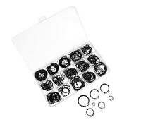 KOCKSHION 320 pièces Anneaux Circlips Externes Acier Noir Assortiment Bagues de Retenue Élastiques pour Réparations Mécaniques et Automobiles avec Boîte de Rangement Transparente