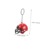 KOCKSHION 3pièces Lot De Porte-clés Casques Sportifs Rugby Football Hockey Pour Décorations De Sac Ou Clés Pour Fans Et Collectionneurs