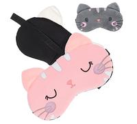 KOCKSHION 3pièces Masque De Sommeil Pour Chats Lot Bande Élastique Pour Bloquer La Lumière Et Améliorer Sommeil