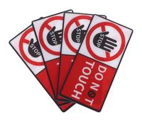 KOCKSHION 4 feuilles Stickers Avertissement Ne Toucher Adhésifs Durables et Étanches pour Murs et Vitres Panneaux de Sécurité Polyvalents pour Chantiers Écoles Hôpitaux et Usines Lot
