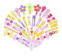 KOCKSHION 42 Pièces Pinces à Cheveux pour Petites Filles en Plastique Léger, Mignonnes et Solide, Accessoires Coiffure Kawaii pour Tout-petits et Filles