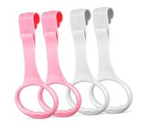 KOCKSHION 4pièces Anneaux Apprentissage à Tirer Pour Garçon Fille Lot De Plastique Anneaux De Lit Et Parc Pour Aide Marche Jeu Éducatif Pour Garçon Fille Installation Facile Confort De Préhe
