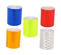 KOCKSHION 5 rouleaux Bande Réfléchissante Adhésive Multi-usages Couleurs pour Sécurité Voiture Vélo Autocollants