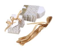 KOCKSHION 50 Pièces Boîtes à Dragées de Mariage Élégantes en Papier Doré avec Ruban Cousu, Coffret pour Chocolat pour Emballage de Petits Présents et Chocolats