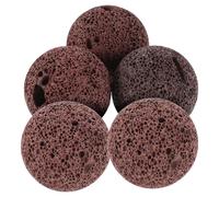 KOCKSHION 5pcs Pierres Volcaniques Naturelles Marron pour Aquarium Filtration des Eaux Usées Décoration Naturelle pour Bassin et Étang