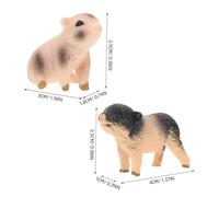 KOCKSHION 6 Pièces Figurines de Cochons Réalistes Solides pour Décor de Ferme Jouets Éducatifs pour Garçon Fille Miniatures pour Micro Paysage Cake Topper