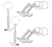 KOCKSHION 6 Pièces Mini Claw Hammer Keychain Set Solid Metal Tool Pendant For Mechanics Craftsmen And DIY Enthusiasts Practical Gift For Handymen And Carpenters