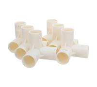 KOCKSHION 6 Pièces Raccord en Plastique Blanc à 3 Voies pour Système de Clôture de Parc Bébé, Compatibilité et Installation Facile pour Aire de Jeux Intérieure