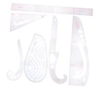 KOCKSHION 6 pièces Règle de Couture Plastique Ensemble pour Découpe de Vêtements Outil Pratique pour Création de Modèles et Mesures Précises