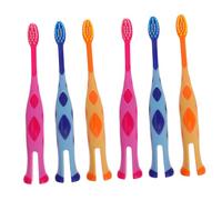 KOCKSHION 6pièces Brossettes à Dents Pour Garçon Fille Forme De Cerf Brosse à Dents Manuelle Douce Avec Poils Souples Pour Tout-petits Couleurs Pour Rendre Le Brossage Amusant