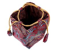 KOCKSHION à Cordon de Rangement pour Tasse à Thé Pochette Brodée de Stockage Pratique et Élégant pour an et Collations Grand Modèle