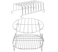 KOCKSHION Accessoire la Cuisine Support Polyvalent Cuisine Domestique Friteuse à Air pour en Acier Inoxydable Argenté, Grille de Lisse et Épaisse 1 Set