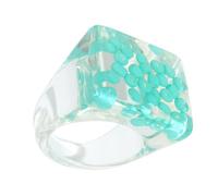 KOCKSHION Bague Large Créative en Résine, Anneau en Plastique, 1 Pièce | Style Statement Lisse, pour Doigt et Tenues, Idée Présent Anniversaire, Fête, Selfie