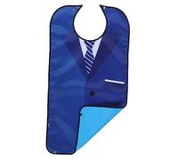 KOCKSHION Bavoir Lavable pour Adulte Imperméable, Protection Repas Poche Pliable, Tissu Léger Respirant Bleu, Taille Unique, Protection Vêtements pour Seniors et Personnes Malades, Usage