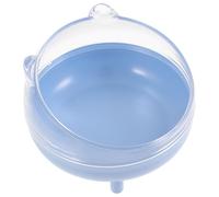 KOCKSHION Boîte de Bain pour Hamster Doré Russe en Plastique Bleu Maison de Bain de Sable Transparente Demi-Couvercle Conteneur Stable et Portable pour Petits Animaux Couleur