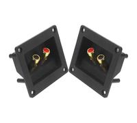 KOCKSHION Boîtier de Jonction pour Haut-parleurs 2 Voies 2 Pièces, Connecteur de Câble de Haut-Parleur en Fer Plastique, Bornier à Ressort Sécurisé, Accessoire Audio Automobile