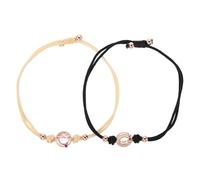 KOCKSHION Bracelets Sensibles pour Couples Technologie par Contact, Ajustables en Alliage et Corde, pour Relations Longue Distance et Usage Quotidien