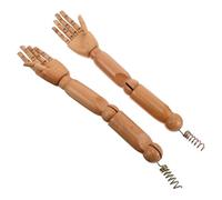 KOCKSHION Bras de Mannequin Garçon et Filles en Bois Massif, Articulations Flexibles pour Positionnement Dynamique, Taille Petit, Couleur Bois Naturel, 1 Paire, Accessoires pour Couture