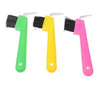 KOCKSHION Brosse à Sabots pour Chevaux Manche Ergonomique Souple Outil de Toilettage Portable en Fer et Plastique Nettoyage des Sabots Boueux Fournitures Accessoires Couleur Aléatoire