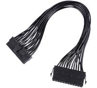 KOCKSHION Câble D'extension Alimentation ATX 24 en Cuivre Étamé Verrou 30 Cm Câble Prolongateur PVC Solution pour Longueur Insuffisante pour Carte Mère