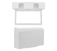 KOCKSHION Cache-prise Murale Étanche Adhésive 2 Pièces, Boîtier de Protection en Plastique Blanc, pour Prises Électriques 86 Type, Protection Anti-pluie Intérieure et Extérieure,