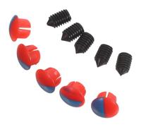 KOCKSHION Cache Trou Évier la Cuisine 5pcs Abs avec Indicateurs Chaud et Froid, Vis M5*8 Incluses, Poignée Bouchon Robinet pour Lavabo avec daptée