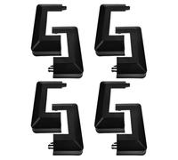 KOCKSHION Capuchons Carrés Vis Cachées Lot de 4 en Plastique Noir Installation Facile Design Élégant et Résistant pour Poteaux de Clôture pour Terrasses et Jardins