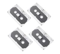 KOCKSHION Cassettes Audio Vierges Noires de 30 Enregistrement Clair et Stable, Style Rétro Vintage Lot de 4 en Plastique pour Présents et
