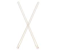 KOCKSHION Chaînes Serpent Rondes pour Paquet à Main 3,2 Mm, Lot de 2 Pièces, Métal Léger Doré Clair 120 Cm, Bandoulières de Remplacement, Accessoires de Paquet Pratiques pour Usage