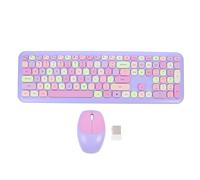 KOCKSHION Clavier et Souris sans Fil 110 Touches Clavier Ergonomiques 3 Boutons Souris, Design Abs pour Jouer et Taper pour Ordinateur Portable et PC de Bureau